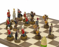 The British Vs Zulus Hand-Painted Themed Chess Set by Italfama