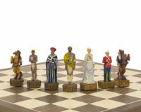 The British Vs Zulus Hand-Painted Themed Chess Set by Italfama