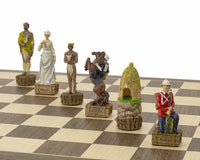 The British Vs Zulus Hand-Painted Themed Chess Set by Italfama