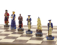 The Pirates Vs Navy Hand-Painted Themed Chess Set by Italfama