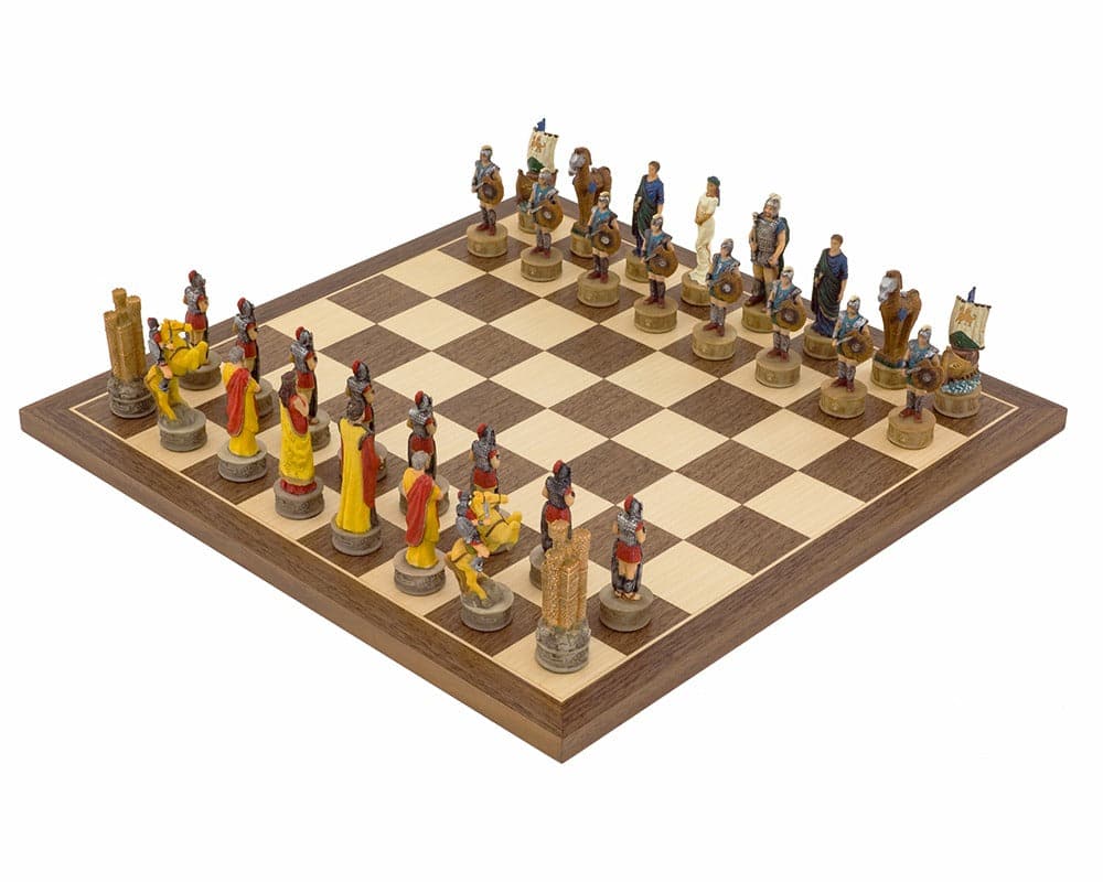 The Battle of Troy Hand-Painted Themed Chess Set by Italfama