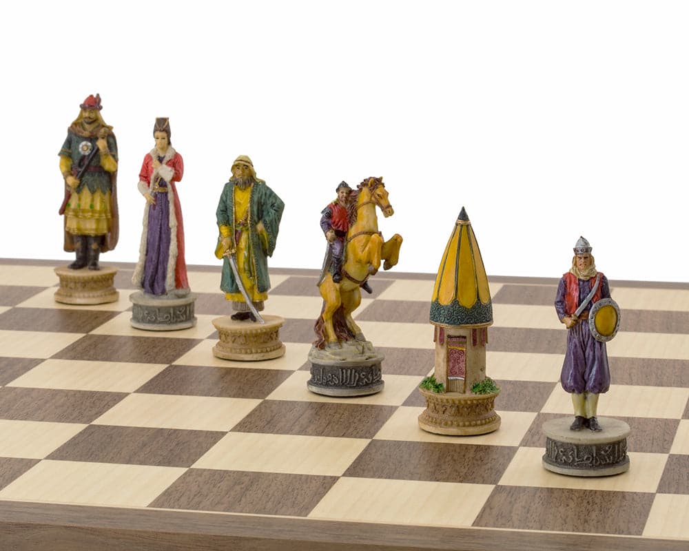 The Hungarians vs Turkish Hand Painted Chess Set (Hover Image)