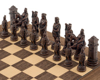 The Berkeley Chess Roman Russet and Walnut Chess Set