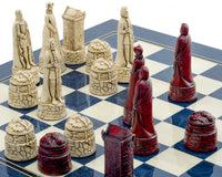 The Berkeley Chess Scottish Cardinal Blue Chess Set