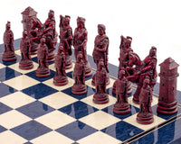 The Berkeley Chess Roman Blue Cardinal Chess Set
