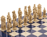 The Berkeley Chess Roman Blue Cardinal Chess Set