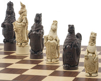 The Berkeley Chess Royal Beasts Russet and Palisander Grand Chess Set