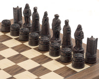 The Berkeley Chess English Russet & Walnut Chess Set