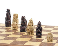The Berkeley Chess Medieval Russet & Walnut Chess Set