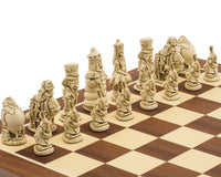 The Berkeley Chess Alice in Wonderland Russet & Mahogany Chess Set
