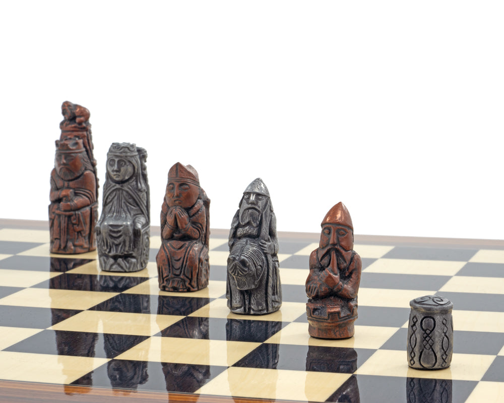 The Berkeley Chess Medieval Metal & Palisander Chess Set