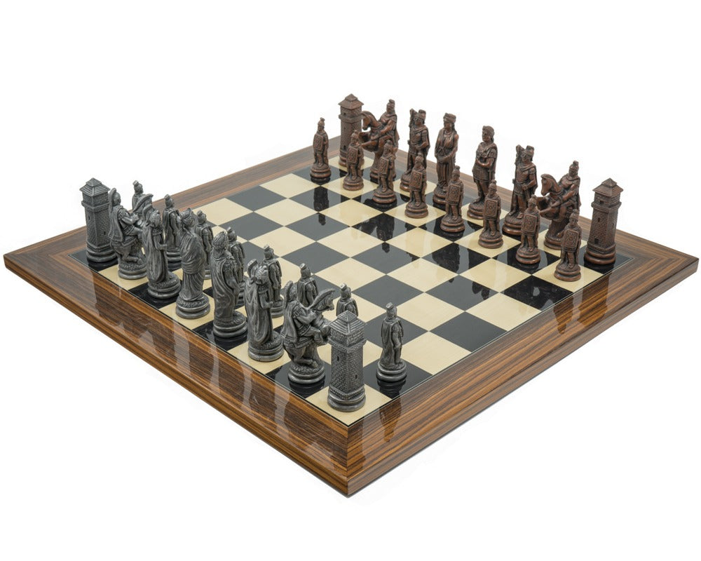 The Berkeley Chess Roman Metal & Palisander Chess Set