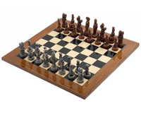 The Berkeley Chess Movie Stars Metal & Palisander Grand Chess Set
