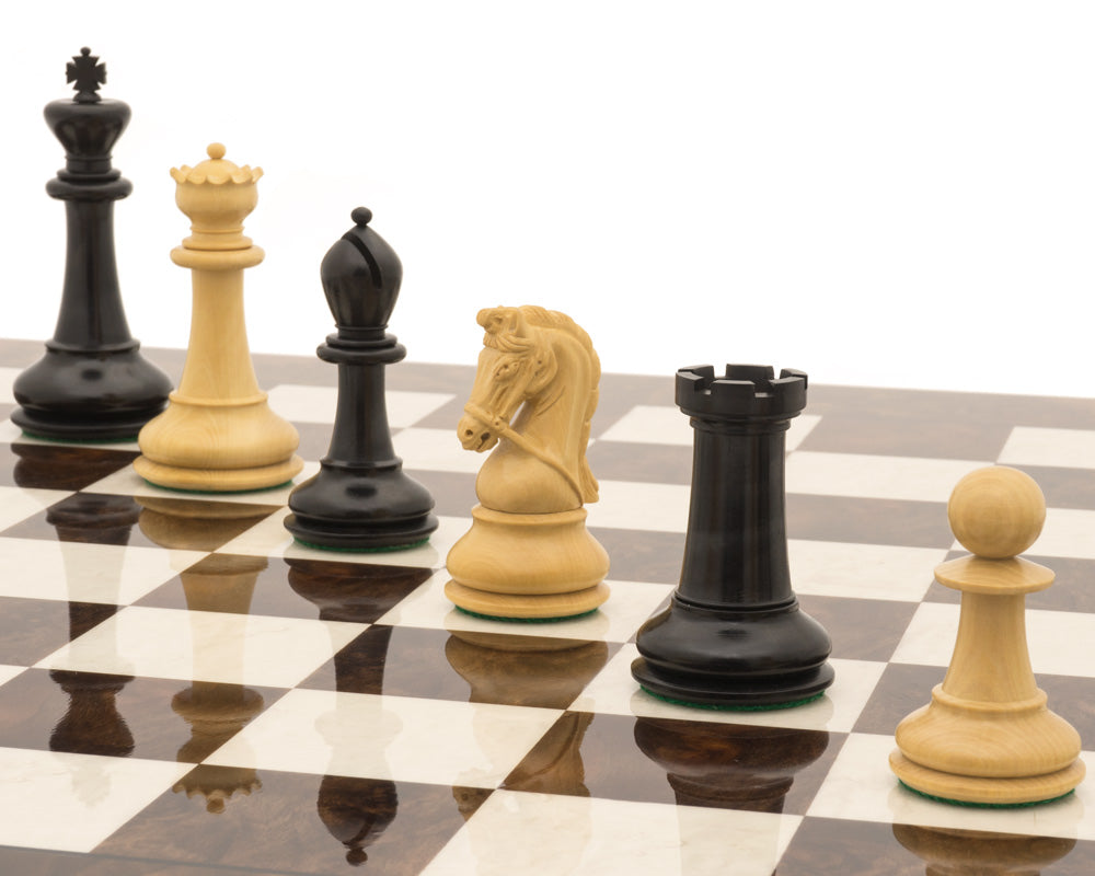The Monarch Ebony And Walnut Grand Luxury Chess Set