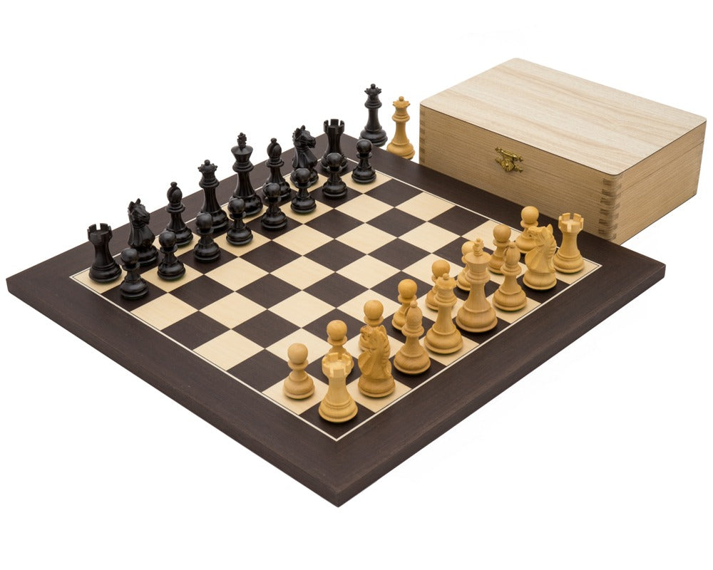 The Fierce Knight Black and Wenge Chess Set