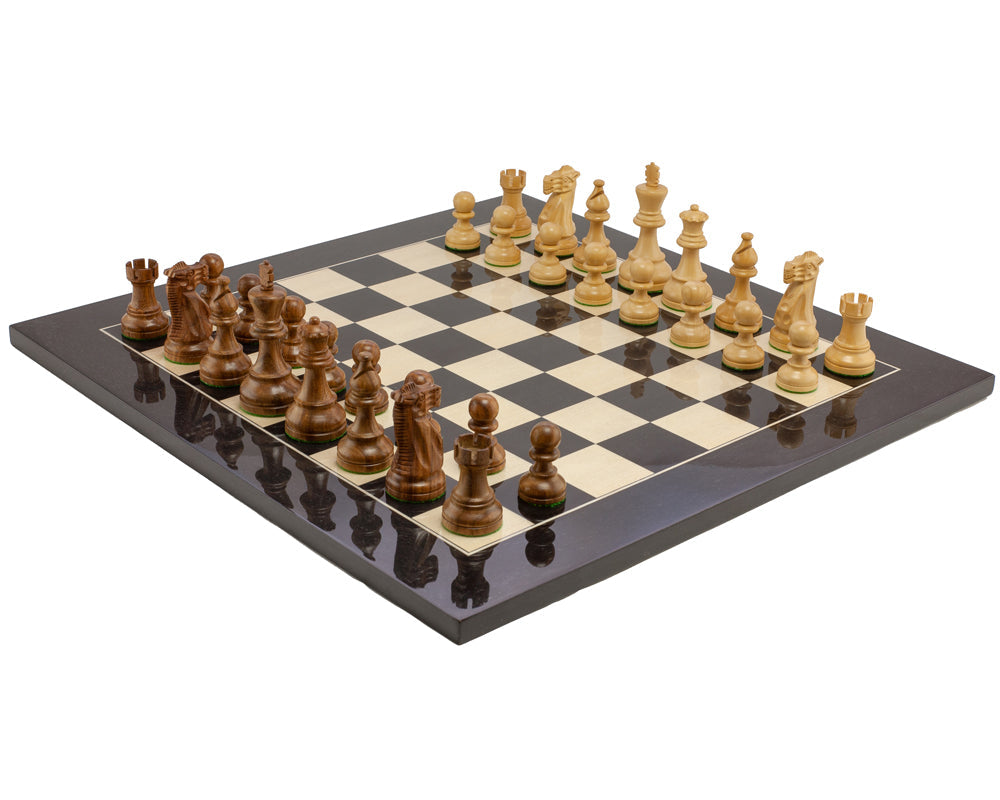American Staunton Sheesham and Black Chess Set