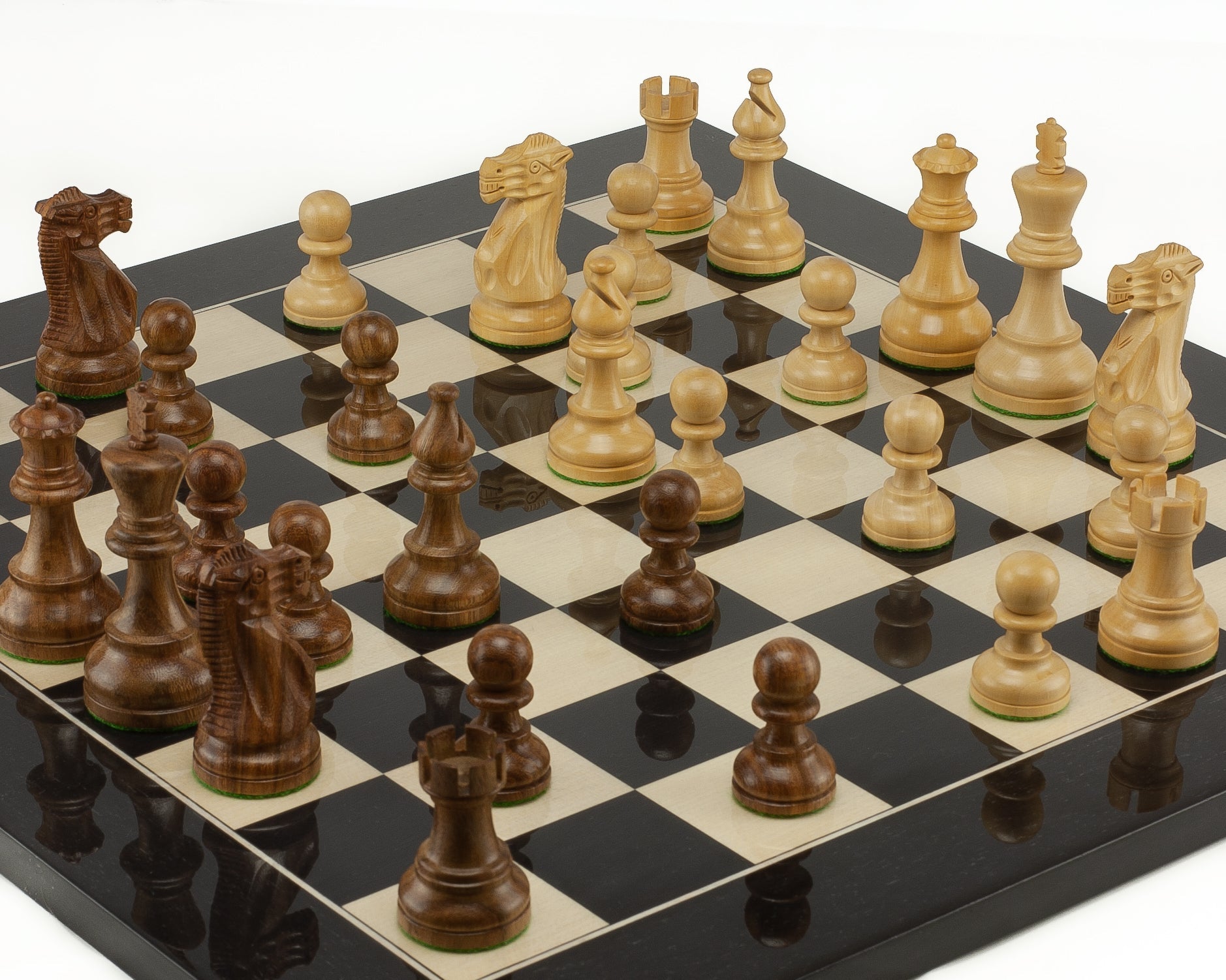 American Staunton Sheesham and Black Chess Set