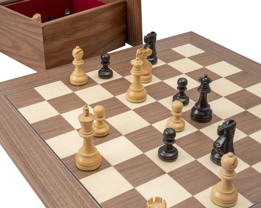 The Levisham Black and Walnut Chess Set