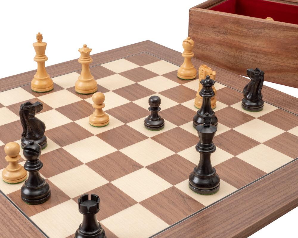 The Levisham Black and Walnut Chess Set