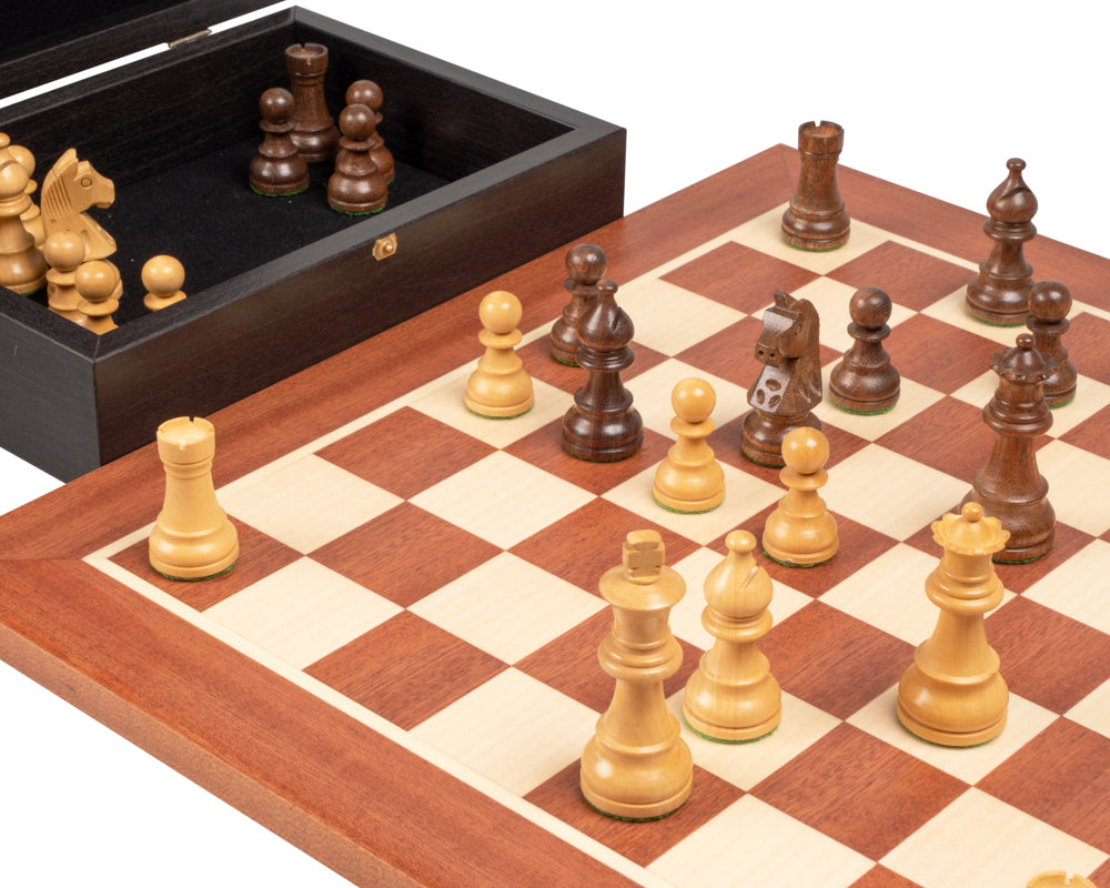 The Down Head Acacia Championship Chess Set