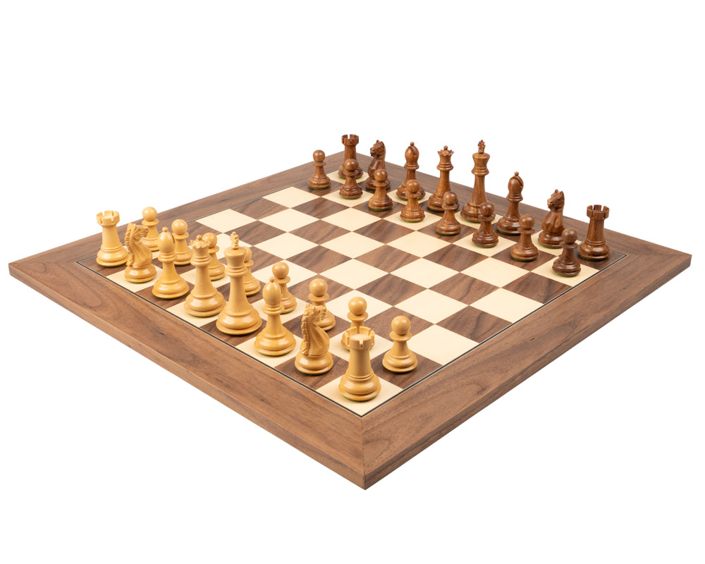The Oxford Acacia and Walnut Chess Set