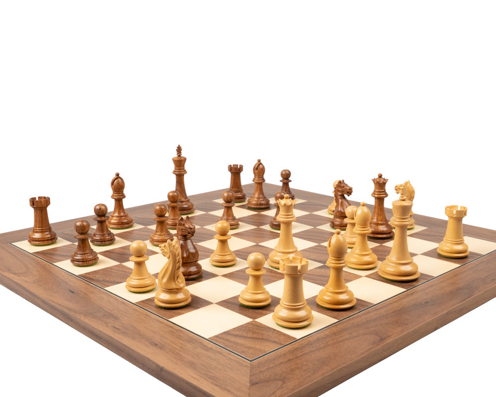 The Oxford Acacia and Walnut Chess Set