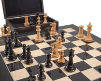 The 1849 Reproduction Staunton Ebony & Black Anegre Luxury Chess Set
