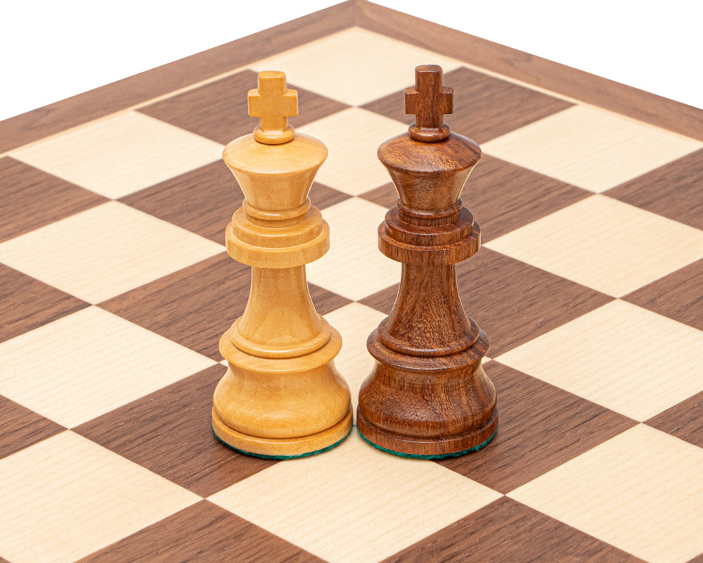 The Opus Sheesham and Walnut Chess Set with Case
