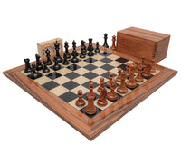 The 1849 Reproduction Staunton Ebony, Antiqued and Palisander Luxury Chess Set