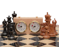 The 1849 Reproduction Staunton Ebony, Antiqued and Palisander Luxury Chess Set
