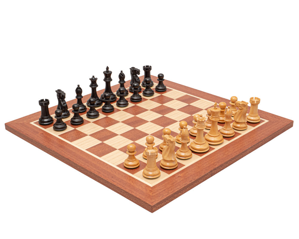 The Warwick Black and Mahogany Chess Set
