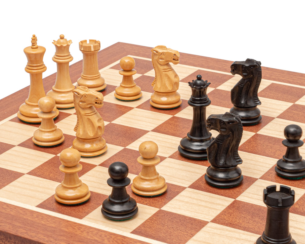 The Warwick Black and Mahogany Chess Set