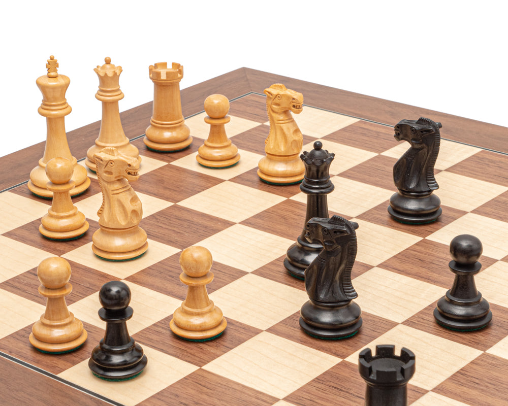 The Warwick Grand Black and Walnut Chess Set