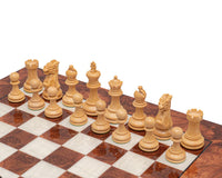 Highgrove Briarwood and Black Luxury Chess Set on briarwood and elm board with classic Staunton pieces