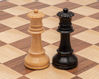 The Conquest Walnut and Black Folding Chess Set