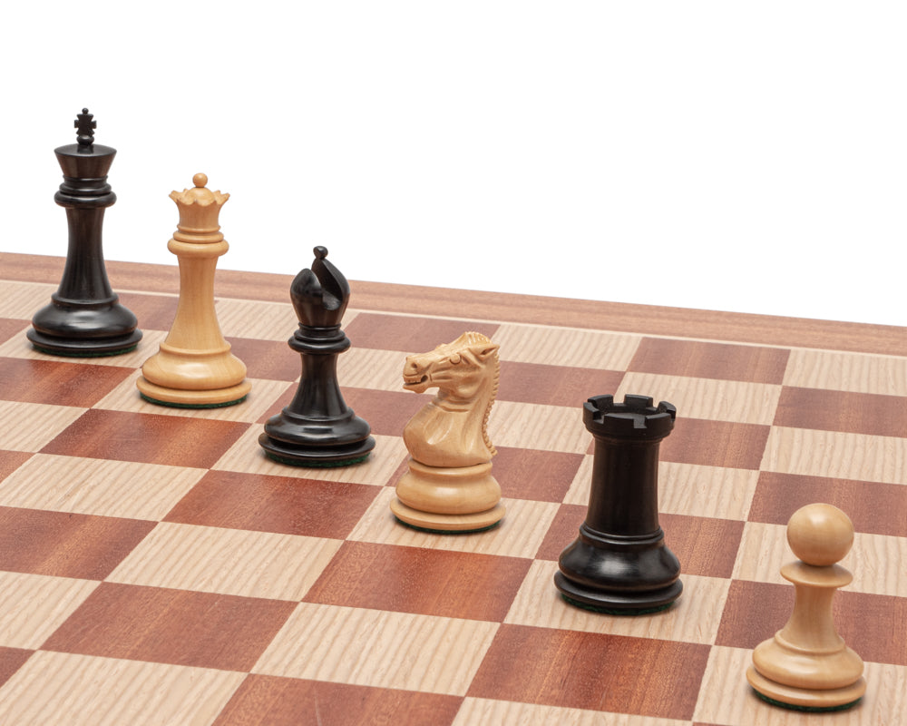 The Sovereign Black and Mahogany Staunton Chess Set