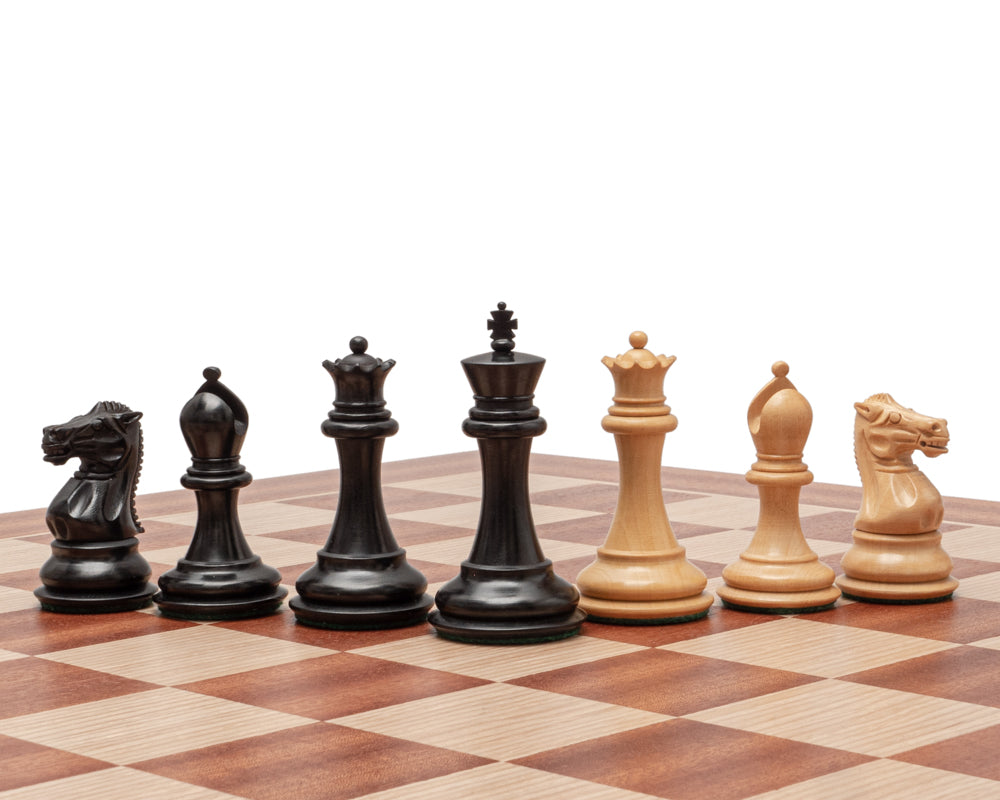 The Sovereign Black and Mahogany Staunton Chess Set