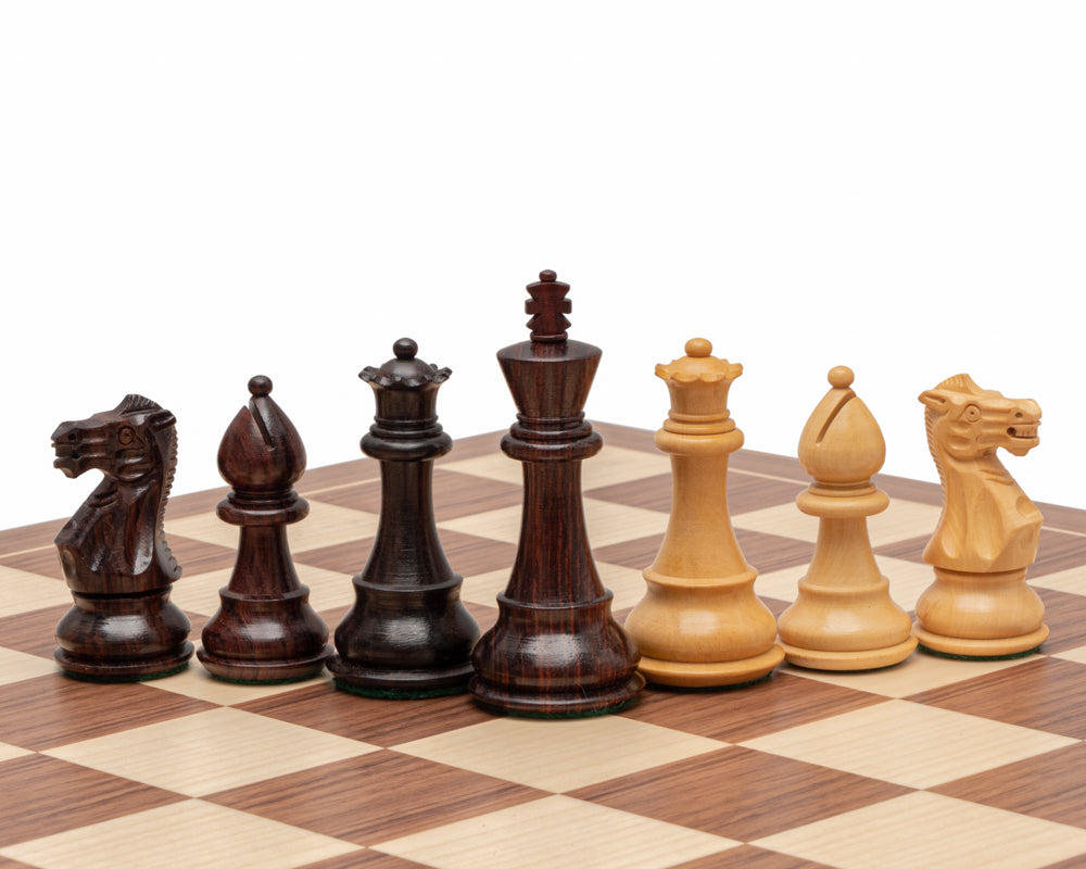 The Classic Rosewood and Walnut Luxury Staunton Chess Set