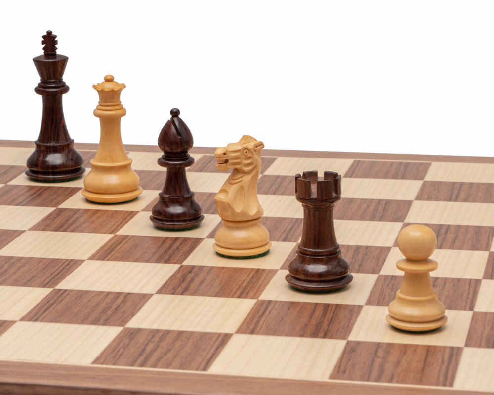 The Classic Rosewood and Walnut Luxury Staunton Chess Set