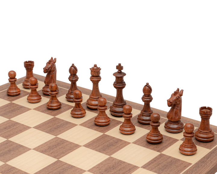 The Trapani Golden Rosewood and Walnut Chess Set