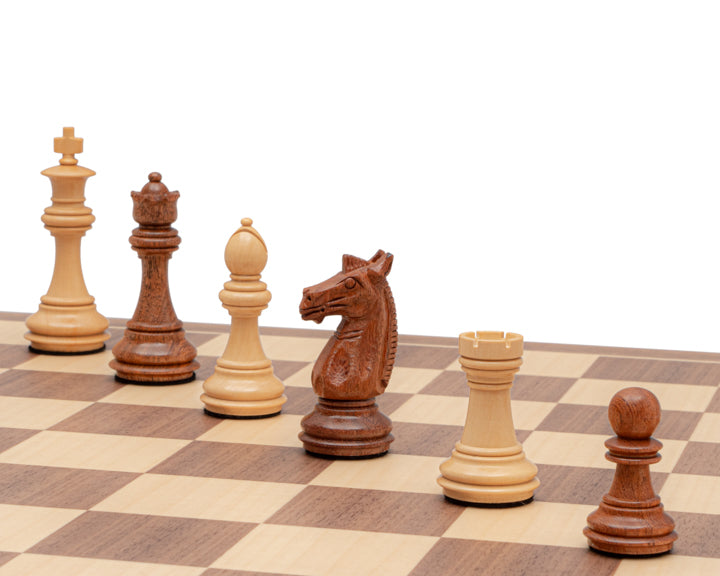 The Trapani Golden Rosewood and Walnut Chess Set