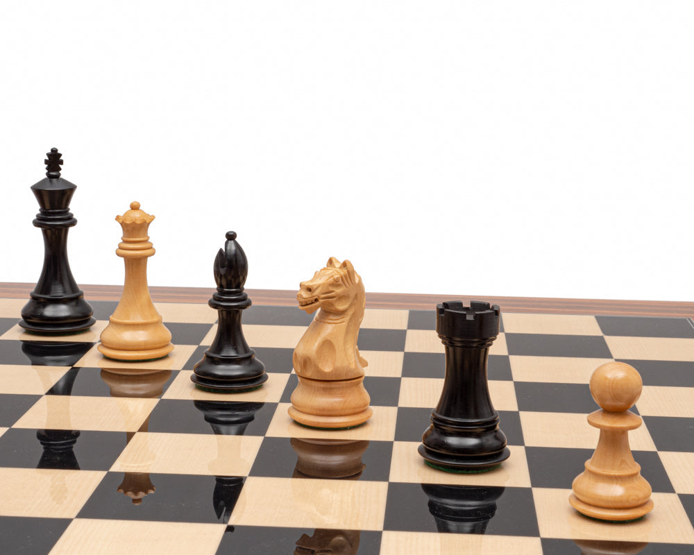 The Fierce Knight Black and Palisander Chess Set