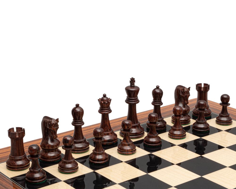 The Leningrad Anjan and Palisander Luxury Chess Set with Cabinet (Hover Image)