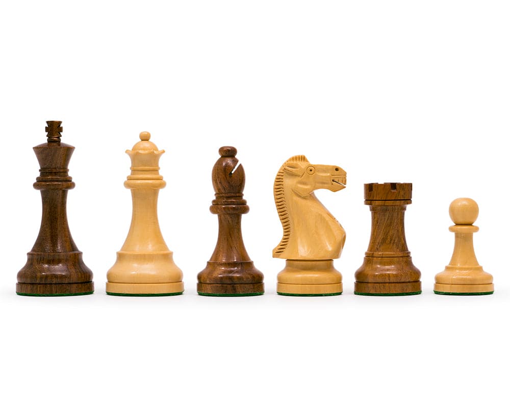 The Broadbase Teak and Palisander Chess Set with Clock (Hover Image)