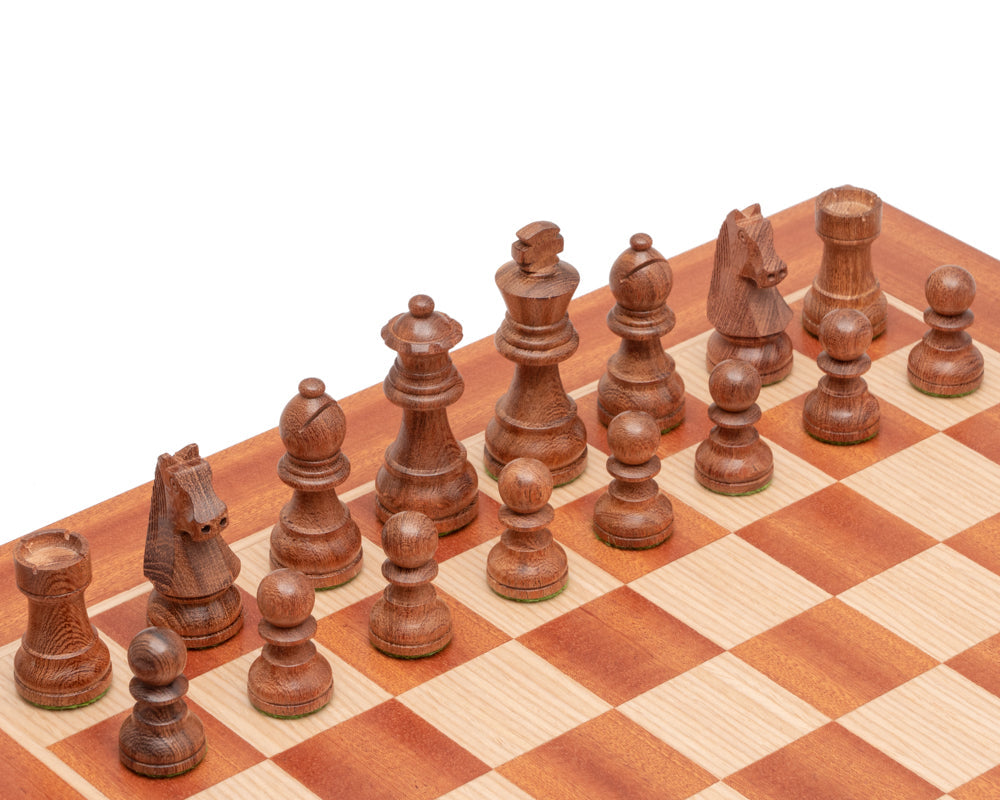 The Down Head Sheesham and Mahogany Chess Set