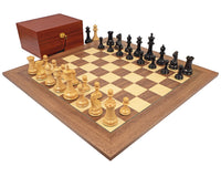 The 1851 Reproduction Ebony and Walnut Luxury Staunton Chess Set
