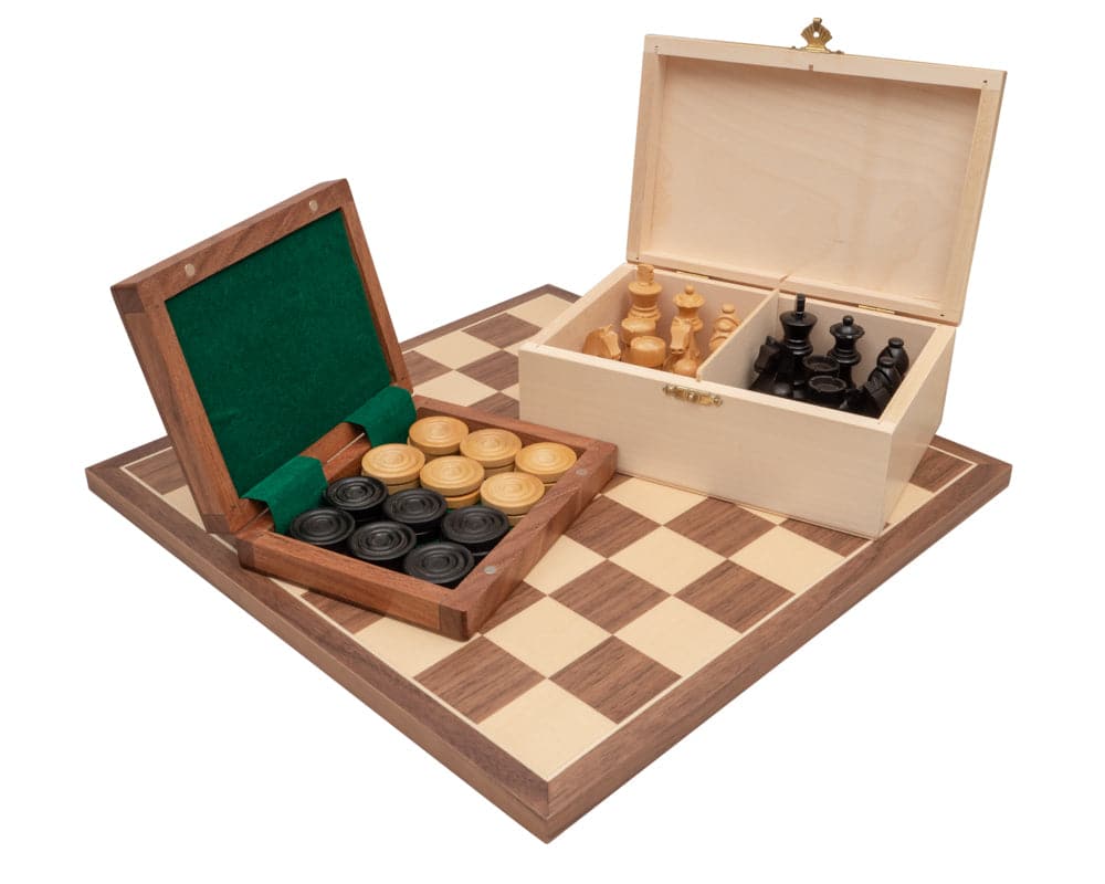 Traditional Chess and Draughts Set