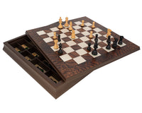 The Kingsclere Ebony and Walnut Luxury Chess Set