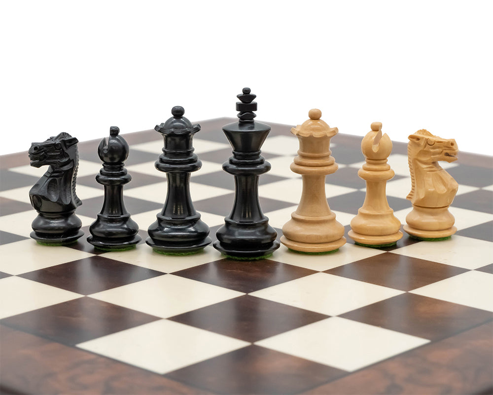 The Kingsclere Ebony and Walnut Luxury Chess Set
