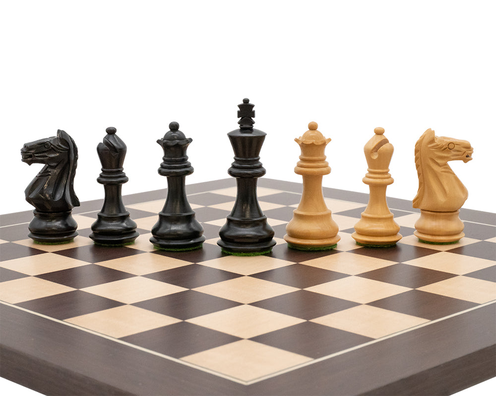 Fierce Knight Black and Wenge Compact Chess Set
